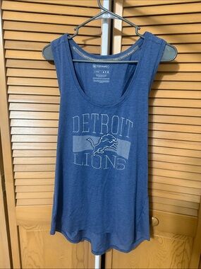 Detroit Lions Women's Navy Blue Graphic Tank Top - Forward 47
